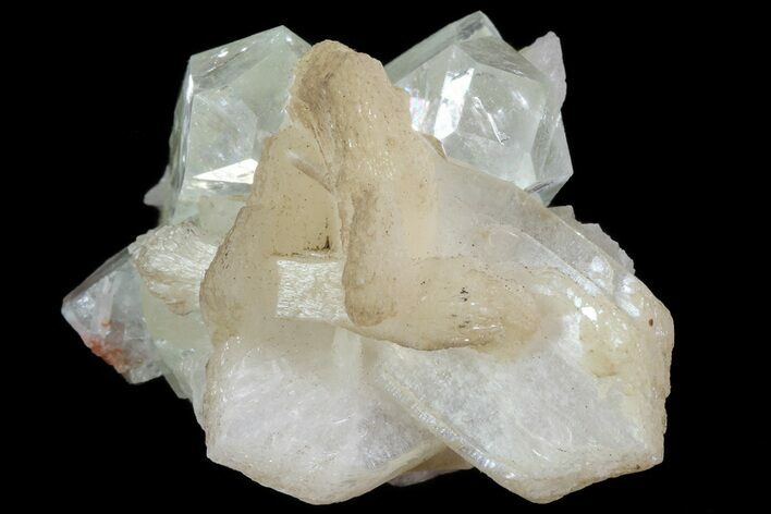Zoned Apophyllite Crystals With Stilbite - India #72084